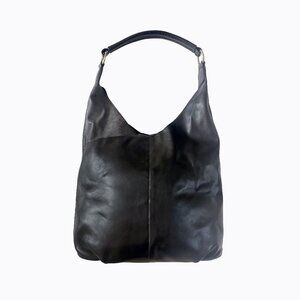 Joy Susan Slouchy Dani Hobo Shoulder Bag Medium Black Vegan Leather Y2K 90s Boho